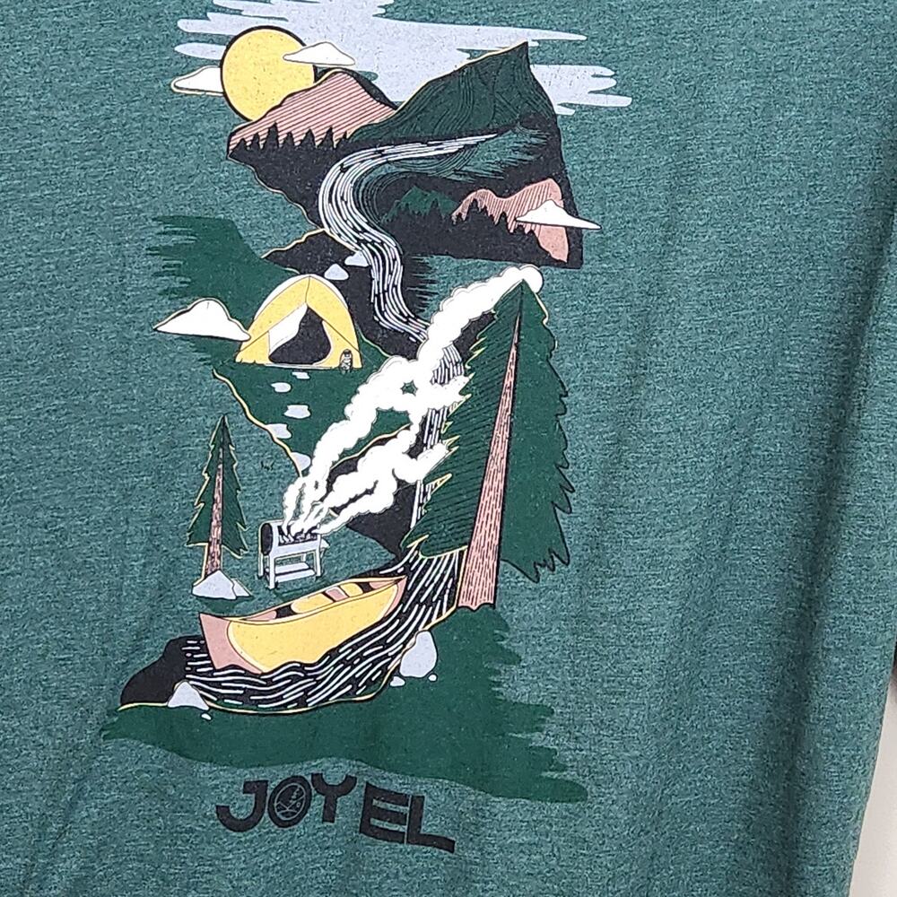 Joy El Camps & Retreats Hope Faith T Shirt SZ L Green Christian Graphic Outdoors - Picture 7 of 9